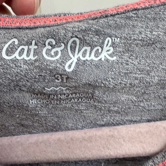 NWOT Cat & Jack 3T Girls Gray Tank Top Blouse with Peplum Detail - Picture 4 of 5